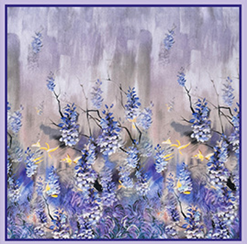 BCHICU Wisteria Mann Print 53cm*53cm 100% Silk Small Square Silk Scarf Neckerchiefs&Bandana