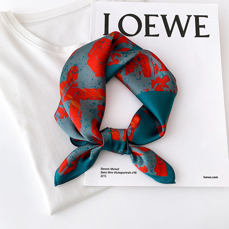 BCHICU 53cm*53cm 100% Small Square Silk Scarf Neckerchiefs&Bandana