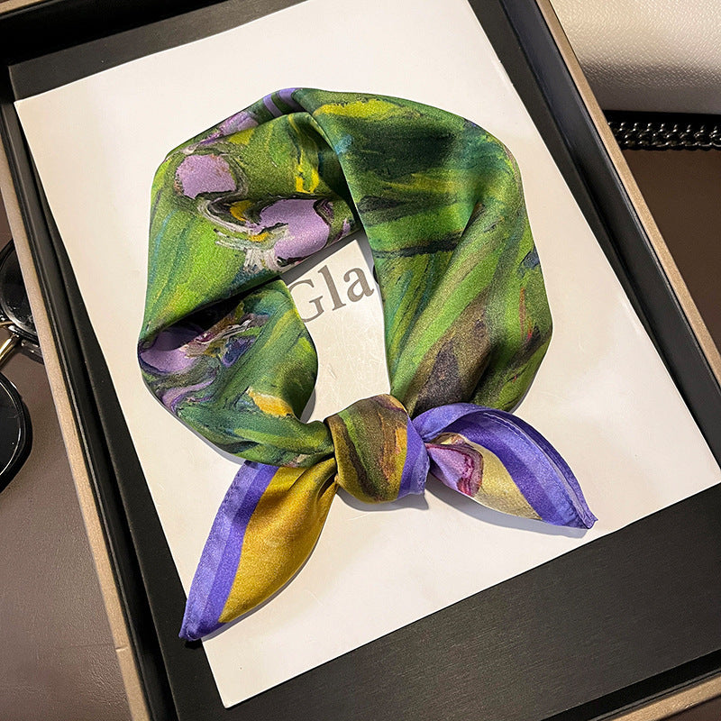 BCHICU 53cm*53cm 100% Small Square Silk Scarf Neckerchiefs&Bandana
