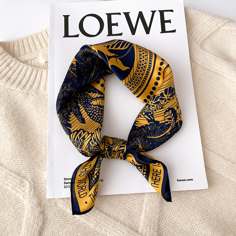 BCHICU 53cm*53cm 100% Small Square Silk Scarf Neckerchiefs&Bandana