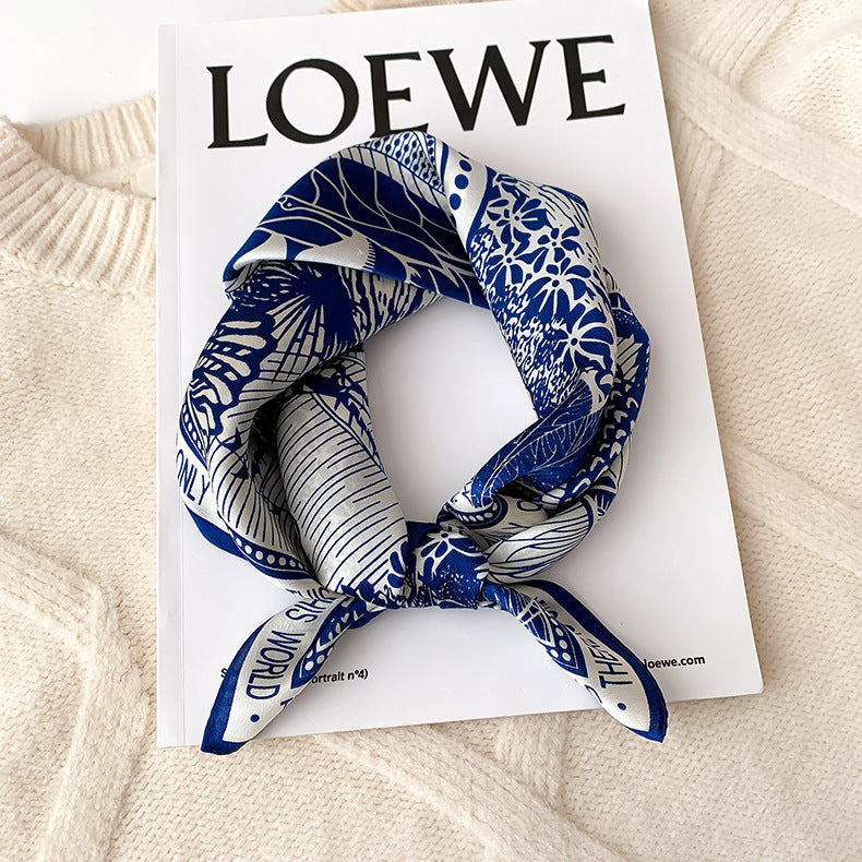 BCHICU 53cm*53cm 100% Small Square Silk Scarf Neckerchiefs&Bandana