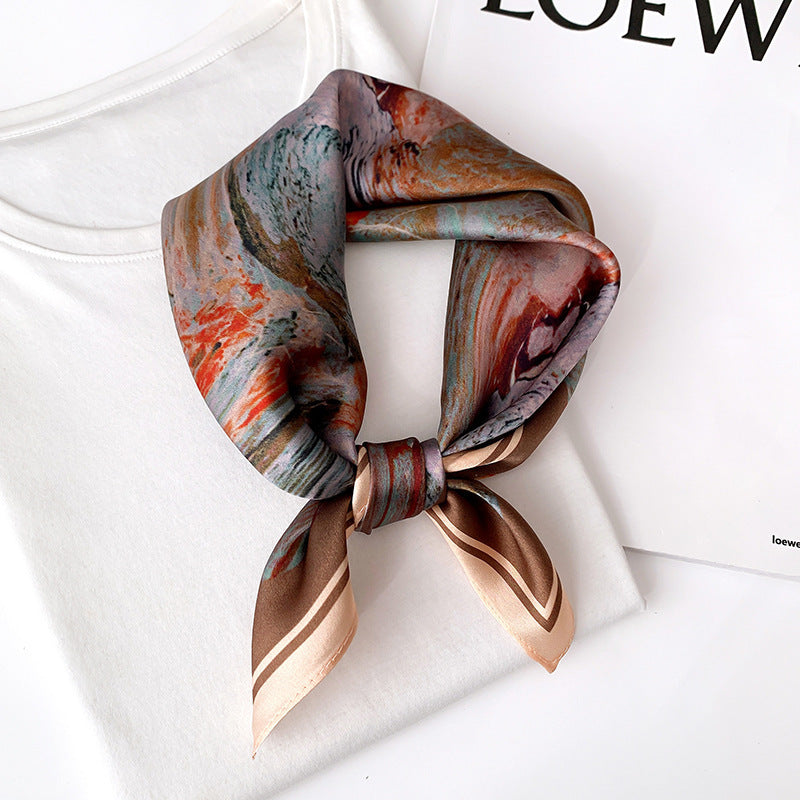 BCHICU 53cm*53cm 100% Small Square Silk Scarf Neckerchiefs&Bandana