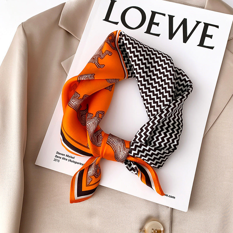 BCHICU 53cm*53cm 100% Small Square Silk Scarf Neckerchiefs&Bandana