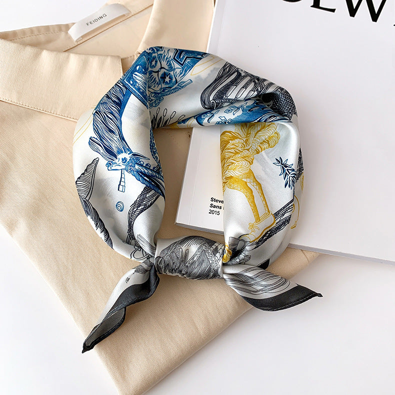BCHICU 53cm*53cm 100% Small Square Silk Scarf Neckerchiefs&Bandana