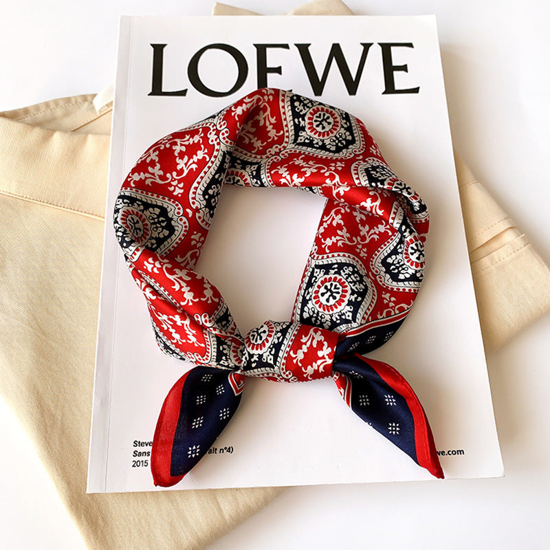 BCHICU 53cm*53cm 100% Small Square Silk Scarf Neckerchiefs&Bandana