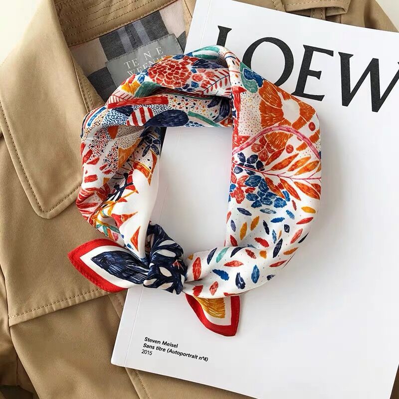 BCHICU 53cm*53cm 100% Small Square Silk Scarf Neckerchiefs&Bandana