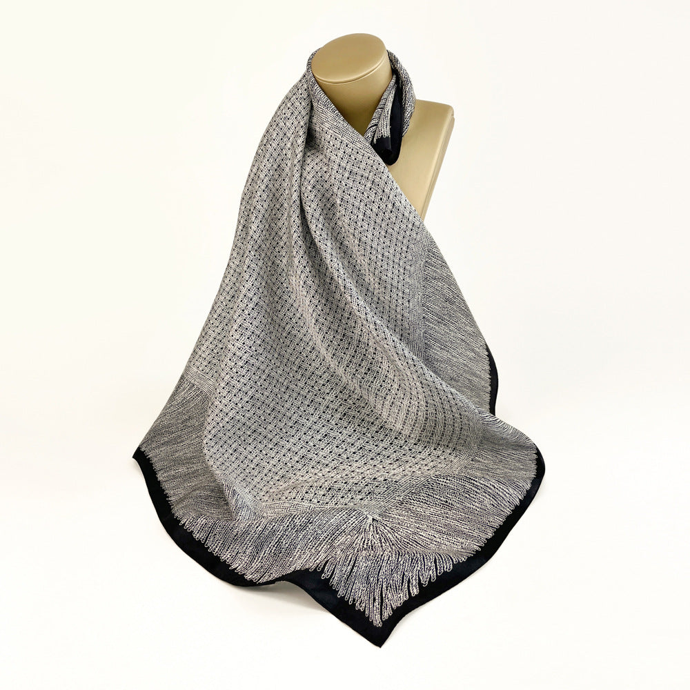 BCHICU Stripes 66cm*66cm 100% Silk Small Square Scarf Small Neckerchief with Suit