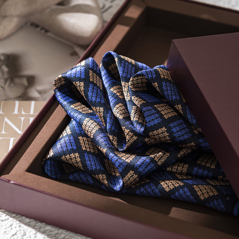 BCHICU 100% Mulberry Silk Men's Business Neckerchief 160cm*25cm Fashion Commuting Versatile Scarf