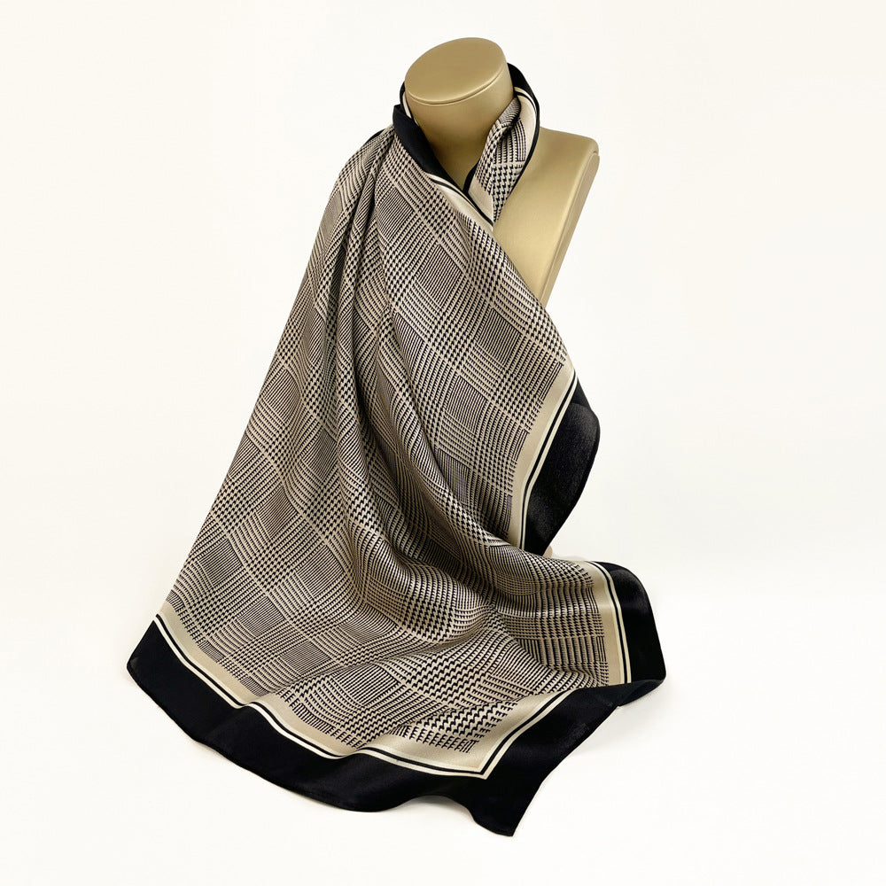 BCHICU Stripes 66cm*66cm 100% Silk Small Square Scarf Small Neckerchief with Suit