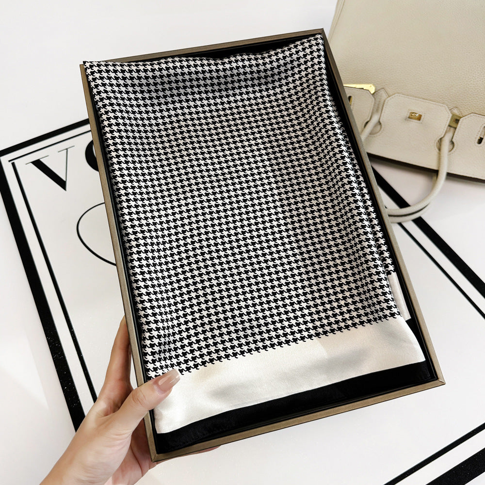 BCHICU Stripes 66cm*66cm 100% Silk Small Square Scarf Small Neckerchief with Suit