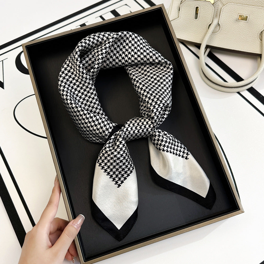 BCHICU Stripes 66cm*66cm 100% Silk Small Square Scarf Small Neckerchief with Suit