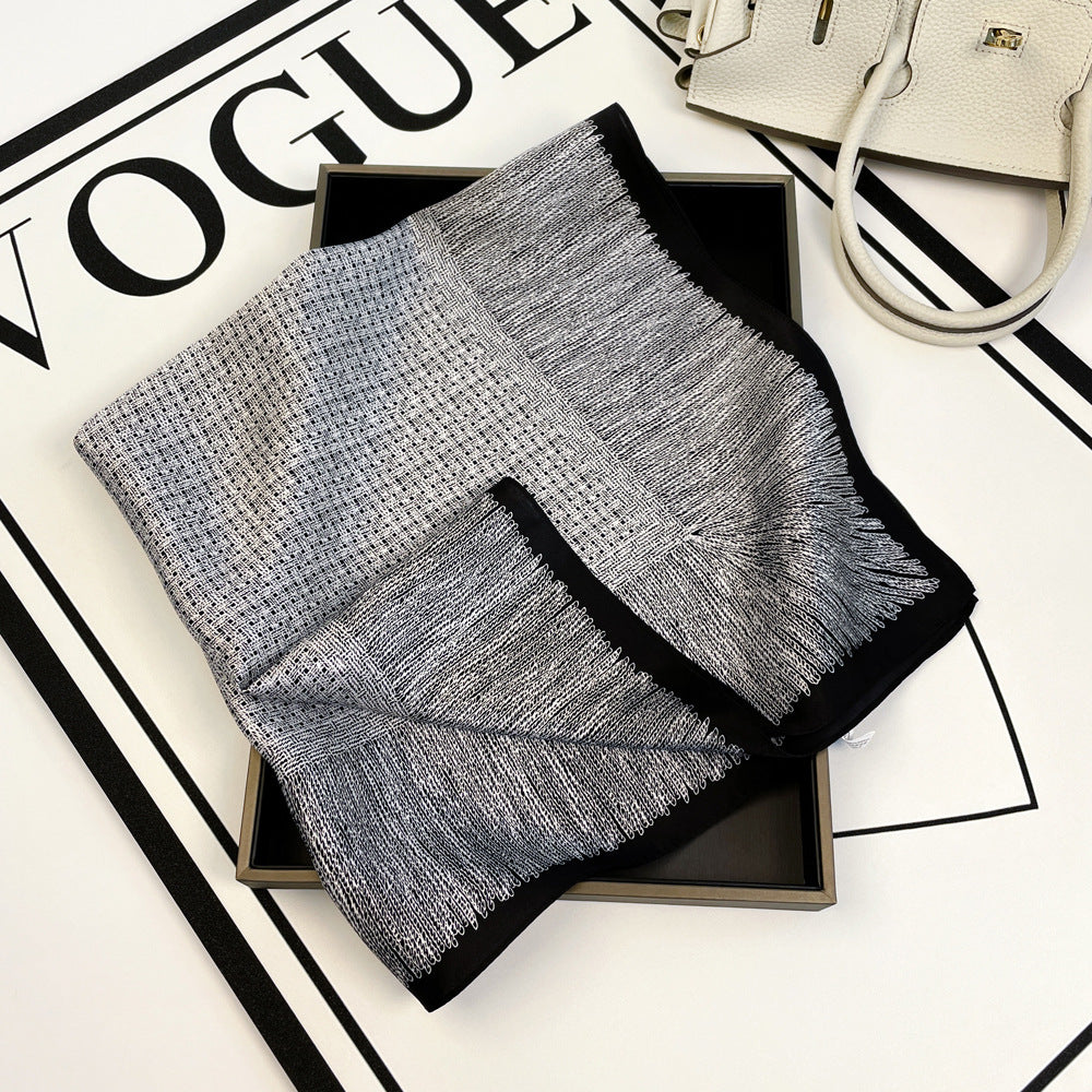 BCHICU Stripes 66cm*66cm 100% Silk Small Square Scarf Small Neckerchief with Suit
