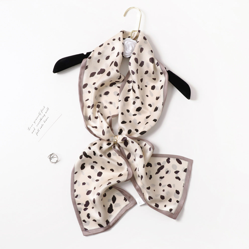 BCHICU PZS06-01# Double Layers 145cm*17cm 100% Small Silk Scarf Neckerchiefs