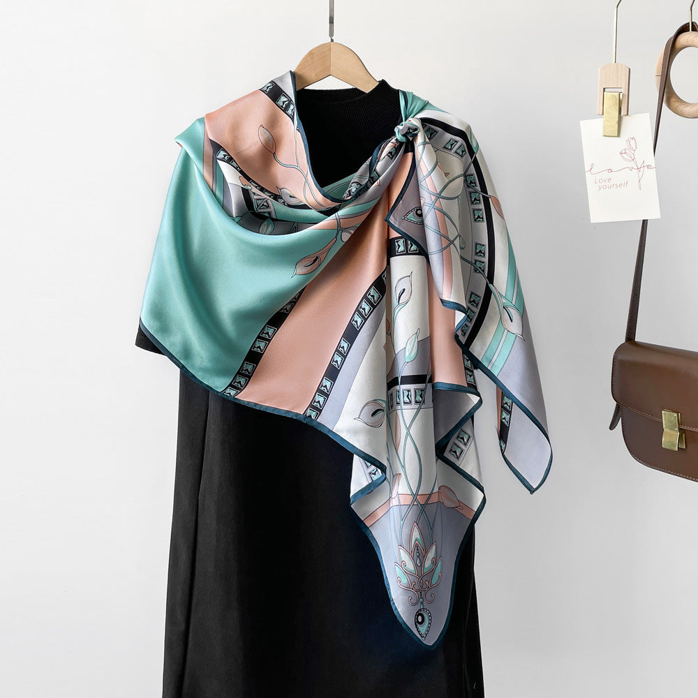 BCHICU ZS08-06# 52cm*170cm 100% Silk Shawls
