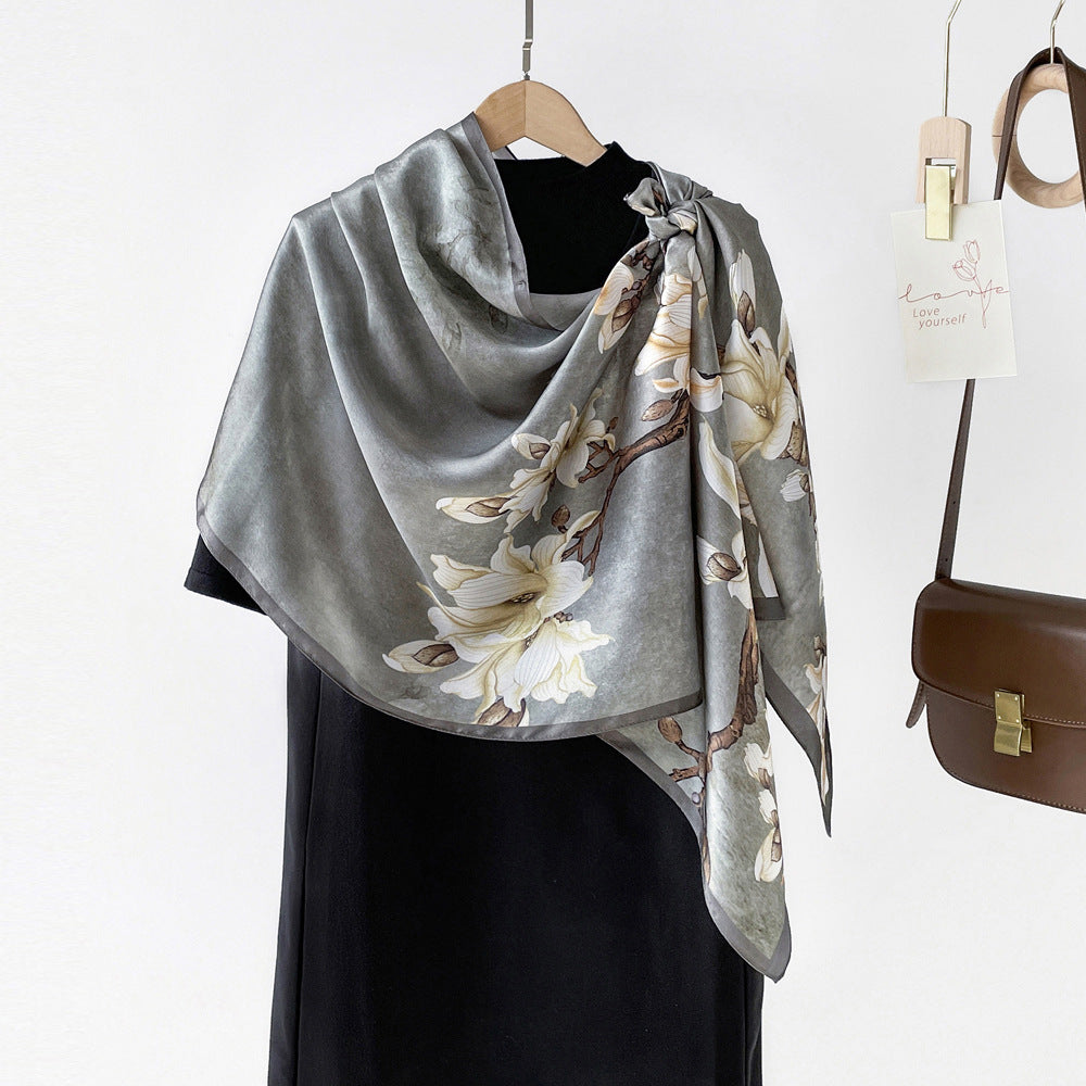BCHICU ZS08-12# 52cm*170cm 100% Silk Shawls
