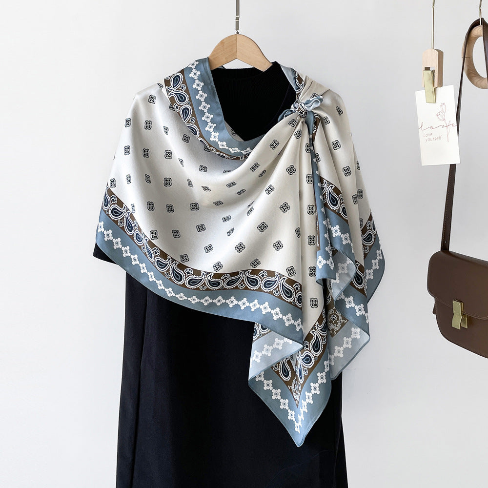 BCHICU ZS08-07# 52cm*170cm 100% Silk Shawls