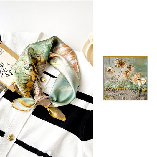 BCHICU 53cm*53cm 100% Small Square Silk Scarf Neckerchiefs&Bandana