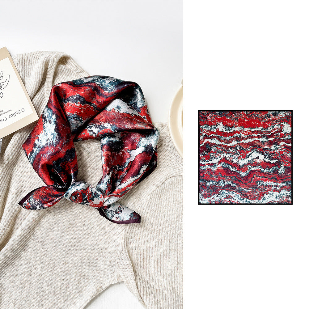 BCHICU 100% Small Square Silk Winter Scarf 53cm*53cm Neckerchiefs&Bandana