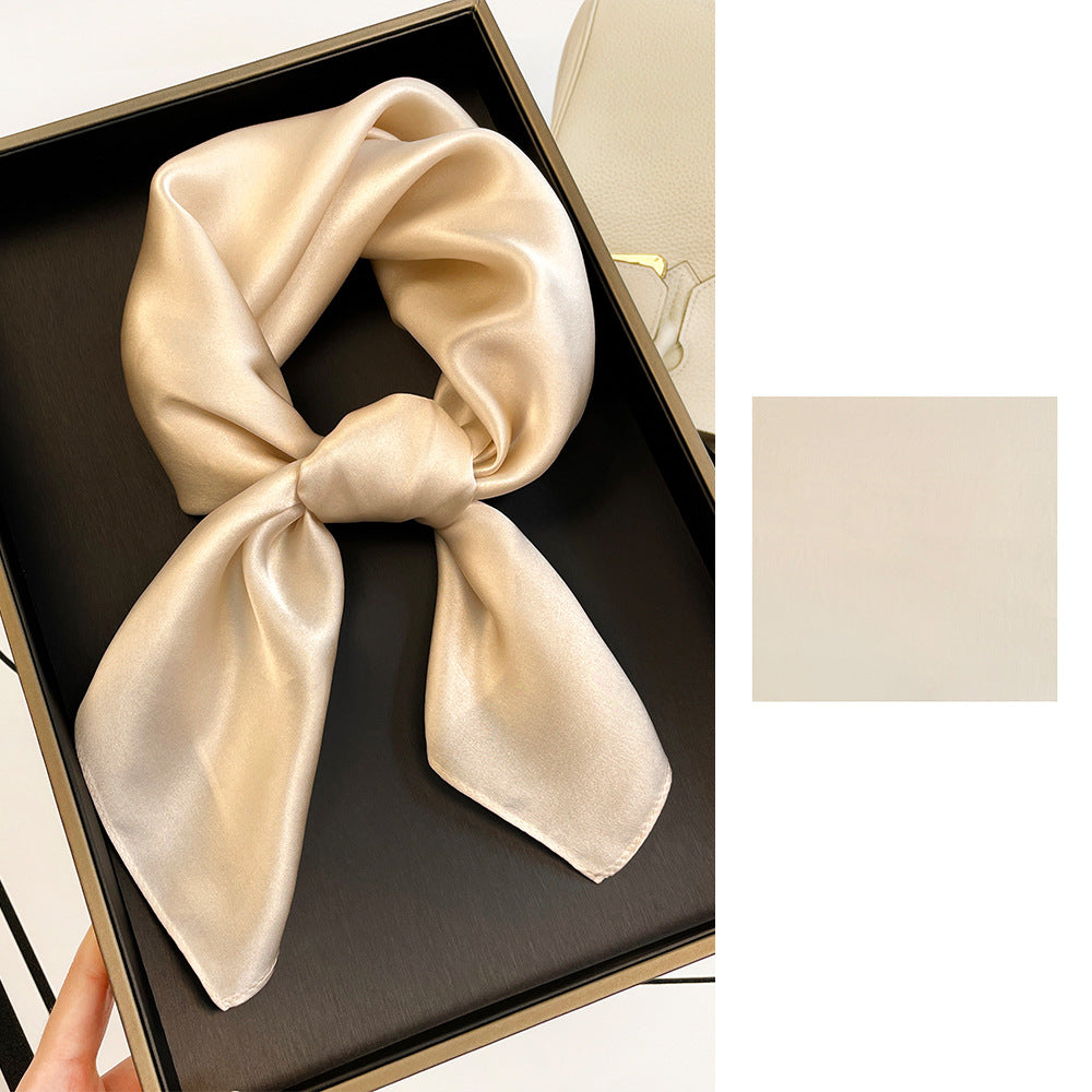 BCHICU ZS7002-01# 66cm*66cm 100% Silk Small Square Scarf Small Neckerchief with Suit