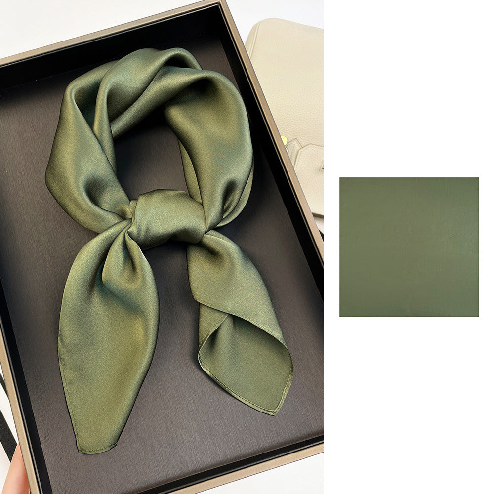 BCHICU ZS7002-02# 66cm*66cm 100% Silk Small Square Scarf Small Neckerchief with Suit