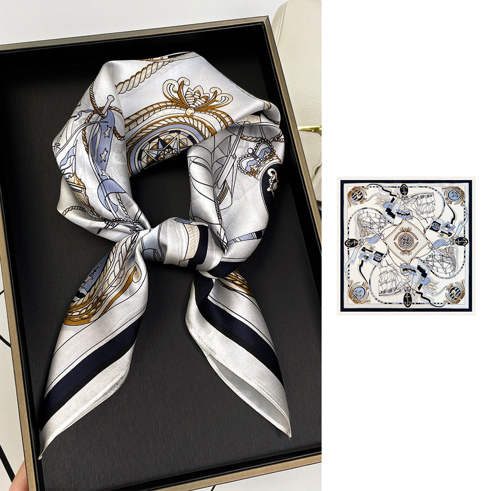 BCHICU ZS7003-01# 66cm*66cm 100% Silk Small Square Scarf Small Neckerchief with Suit