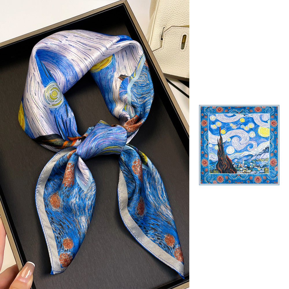BCHICU ZS7007-02# 66cm*66cm 100% Silk Small Square Scarf Small Neckerchief with Suit