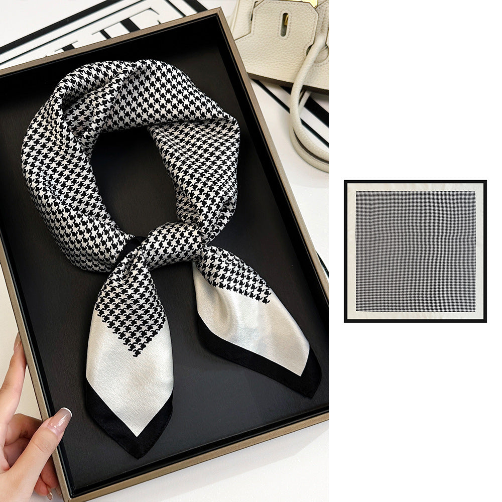 BCHICU Stripes 66cm*66cm 100% Silk Small Square Scarf Small Neckerchief with Suit