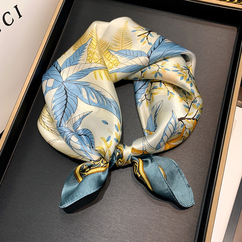 BCHICU 53cm*53cm Lime Green 100% Small Square Silk Scarf Neckerchiefs&Bandana