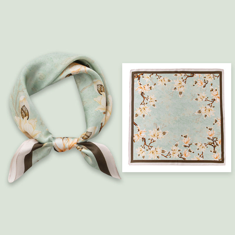 BCHICU 100% Premium Valentine's Day Silk Scarf Small Square Silk 53cm*53cm Neckerchiefs&Bandana