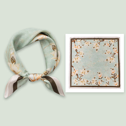 BCHICU 100% Premium Valentine's Day Silk Scarf Small Square Silk 53cm*53cm Neckerchiefs&Bandana