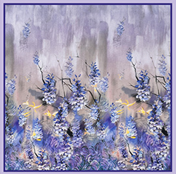 BCHICU Wisteria Mann Print 53cm*53cm  100% Silk Small Square Silk Scarf Neckerchiefs&Bandana