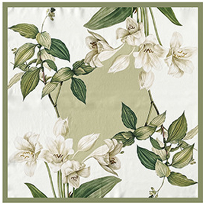 BCHICU Magnolia Jade Flowers 53cm*53cm Print 100% Silk Small Square Silk Scarf Neckerchiefs&Bandana