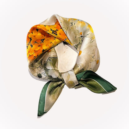 BCHICU Printed Fashion Scarf 46# 53cm*53cm Print 100% Silk Small Square Silk Scarf Neckerchiefs&Bandana&Handkerchief