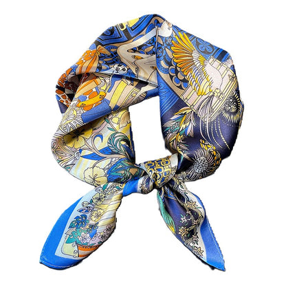 BCHICU Printed Fashion Scarf 46# 53cm*53cm Print 100% Silk Small Square Silk Scarf Neckerchiefs&Bandana&Handkerchief