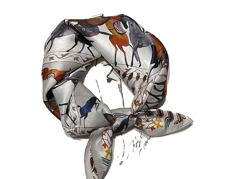 BCHICU Printed Fashion Scarf 20# 53cm*53cm Print 100% Silk Small Square Silk Scarf Neckerchiefs&Bandana&Handkerchief