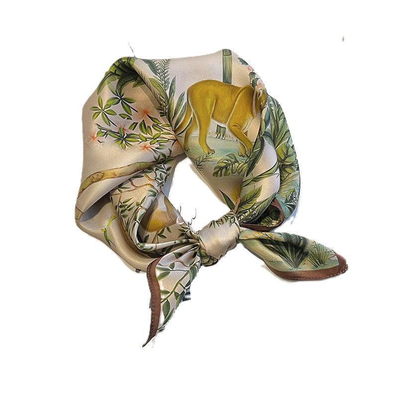 BCHICU Printed Fashion Scarf 22# 53cm*53cm Print 100% Silk Small Square Silk Scarf Neckerchiefs&Bandana&Handkerchief