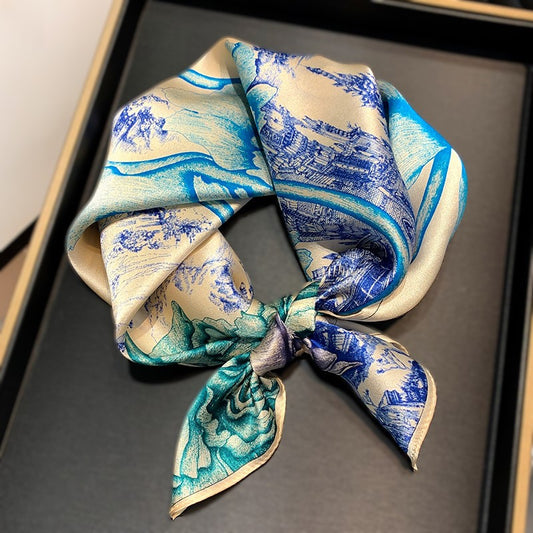 BCHICU Printed Fashion Scarf 49# 53cm*53cm Print 100% Silk Small Square Silk Scarf Neckerchiefs&Bandana&Handkerchief