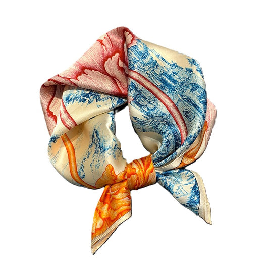 BCHICU Printed Fashion Scarf 48# 53cm*53cm Print 100% Silk Small Square Silk Scarf Neckerchiefs&Bandana&Handkerchief