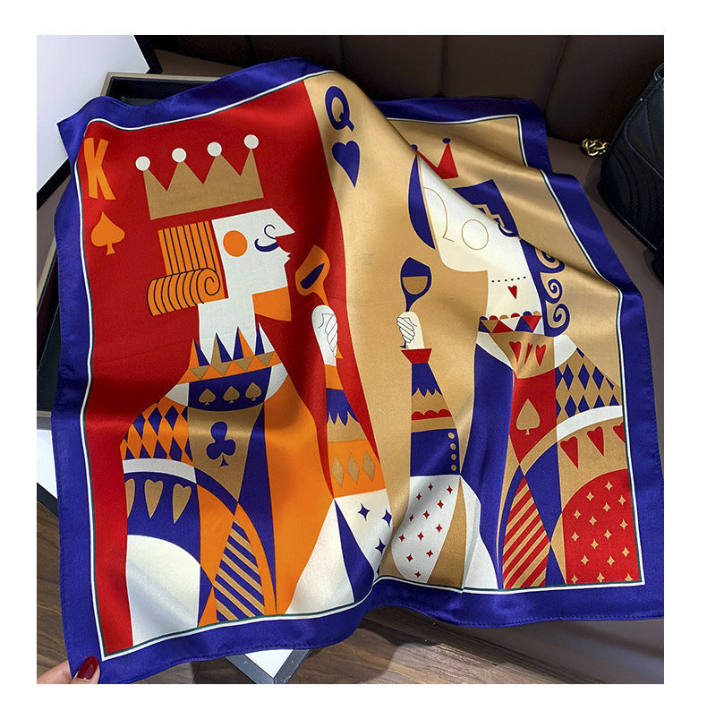 BCHICU Printed Fashion Scarf 50# 53cm*53cm Print 100% Silk Small Square Silk Scarf Neckerchiefs&Bandana&Handkerchief