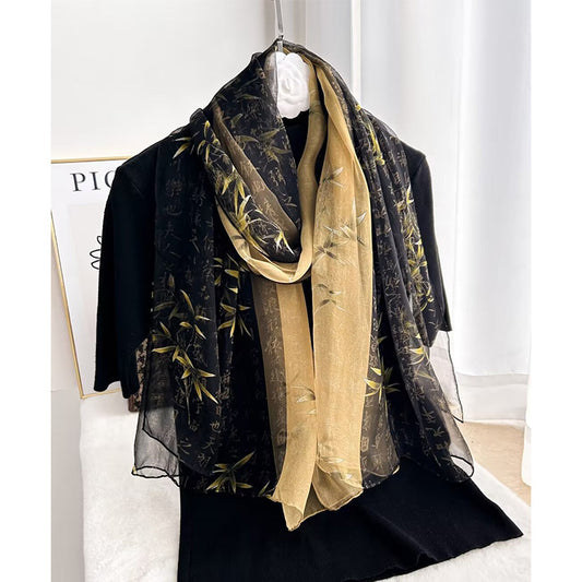 BCHICU #18 85cm*185cm 100% Chiffon Silk Long Shawls&Scarves