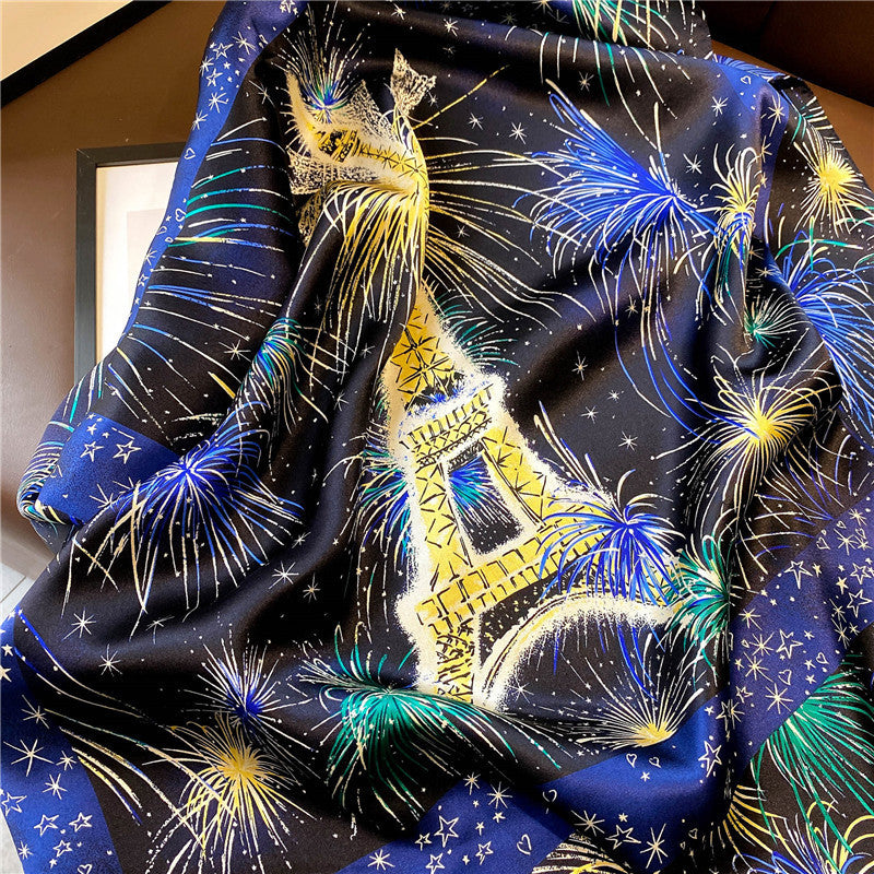 BCHICU 005# 68cm*68cm 100% Silk Small Square Scarf Small Neckerchief with Suit