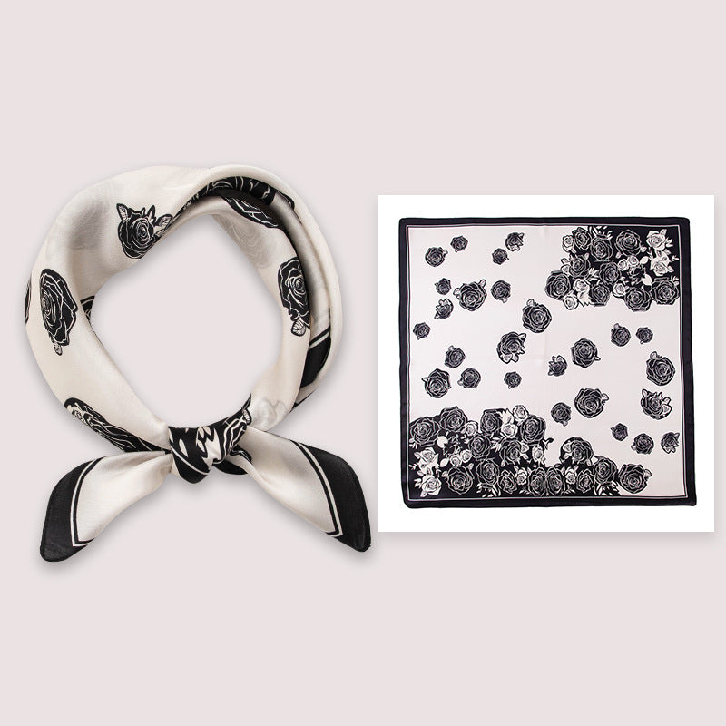 BCHICU 100% Premium Valentine's Day Silk Scarf Small Square Silk 53cm*53cm Neckerchiefs&Bandana
