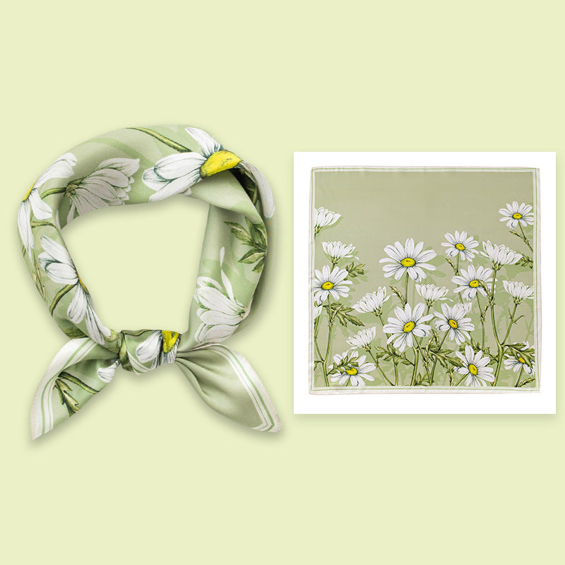 BCHICU 100% Premium Valentine's Day Silk Scarf Small Square Silk 53cm*53cm Neckerchiefs&Bandana