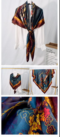 BCHICU Temple of Heaven in Ancient Rhythm 135cm*135cm A Large Square 100% Silk Scarves