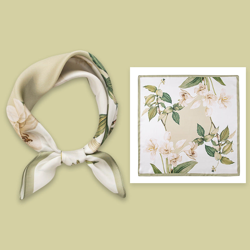 BCHICU 100% Premium Valentine's Day Silk Scarf Small Square Silk 53cm*53cm Neckerchiefs&Bandana