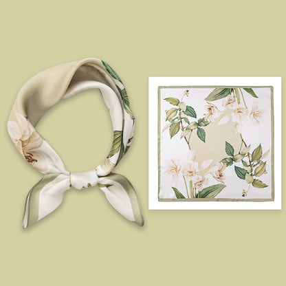 BCHICU 100% Premium Valentine's Day Silk Scarf Small Square Silk 53cm*53cm Neckerchiefs&Bandana