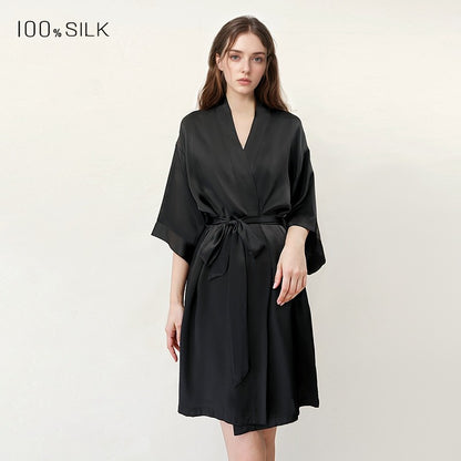 BCHICU 100% Silk Robes and Loungewear Dressing Gown