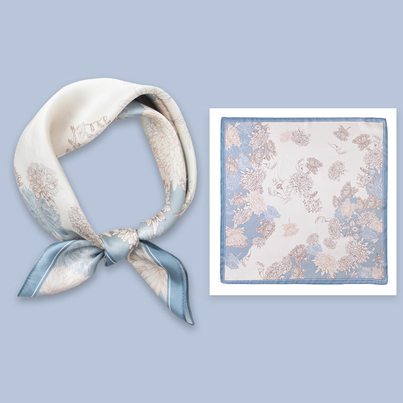 BCHICU 100% Premium Valentine's Day Silk Scarf Small Square Silk 53cm*53cm Neckerchiefs&Bandana
