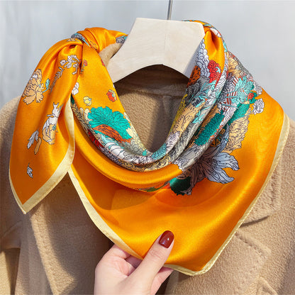 BCHICU 68cm*68cm 100% Small Square Silk Scarf Neckerchiefs&Bandana