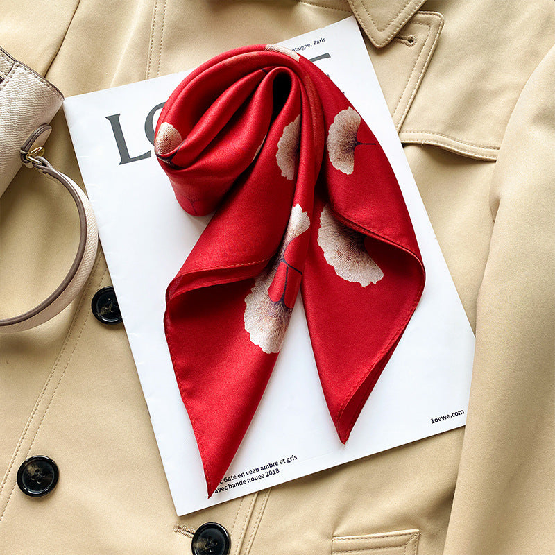 BCHICU 100% Small Square Silk Winter Scarf 53cm*53cm Neckerchiefs&Bandana